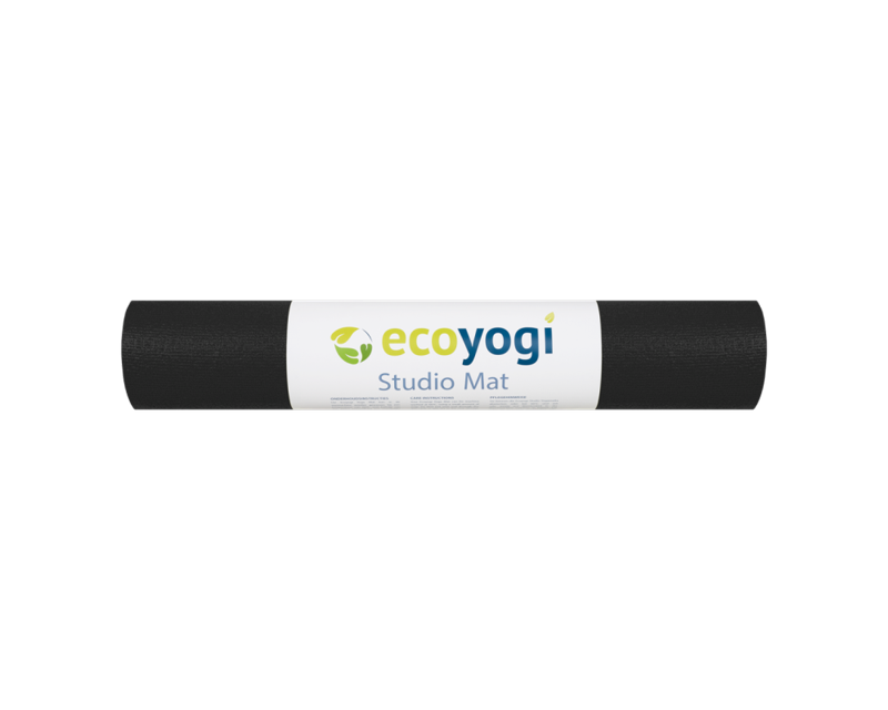 Zwarte studio yoga mat opgerold