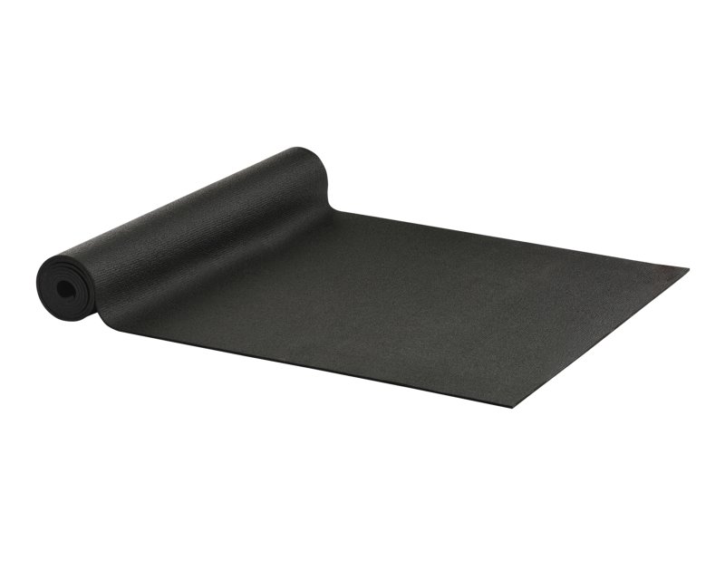 Extra lange studio yoga mat - zwart