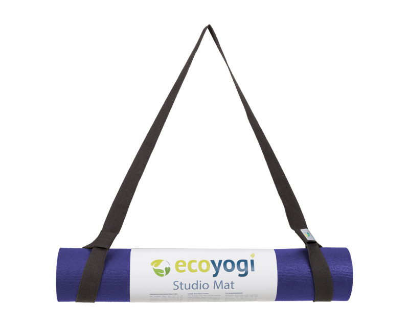 Ecoyogi draagriem yoga mat antraciet