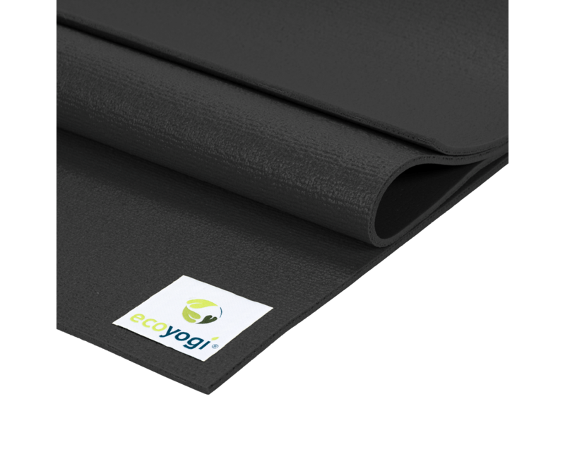 Extra lange studio yoga mat - zwart